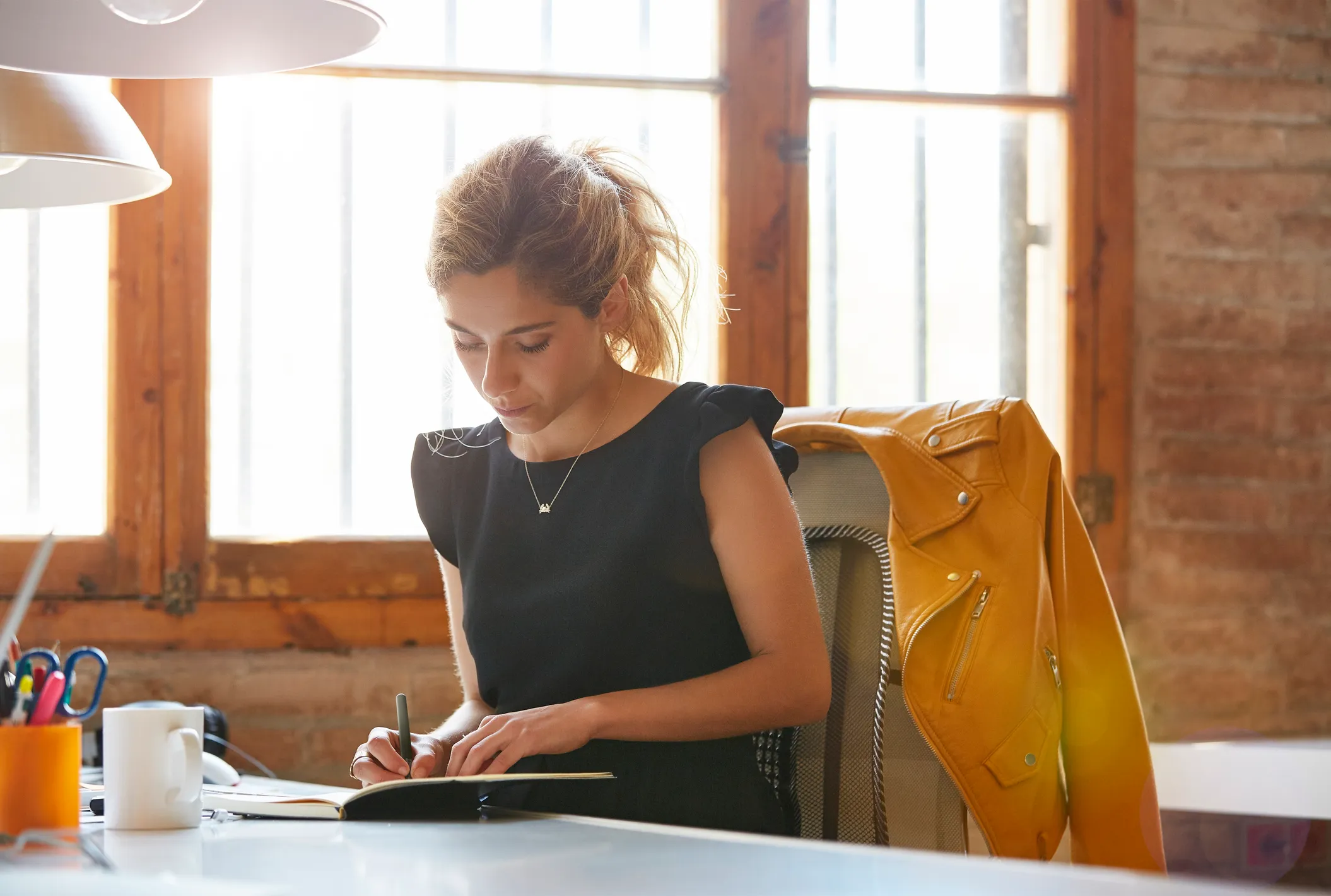 Therapist working at a desk